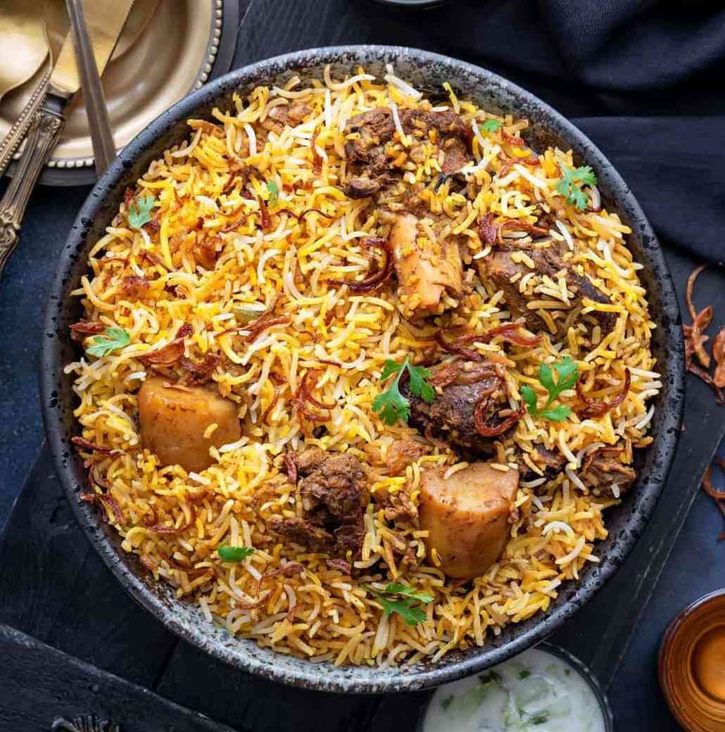Mutton Biryani (Fry Piece)