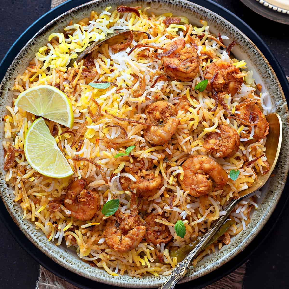 Prawns Biryani (Fry)