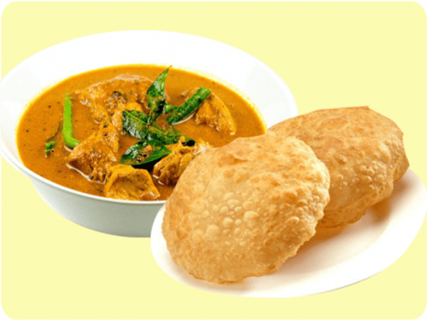 Poori + Curry (Chicken)